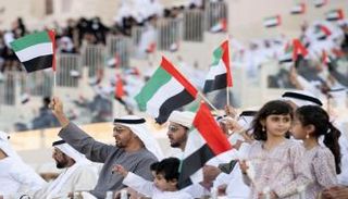 الشيخ محمد بن زايد آل نهيان خلال مشاركته في مسيرة الاتحاد