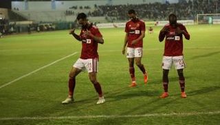 من مباراة الأهلي والمحلة في الدوري المصري