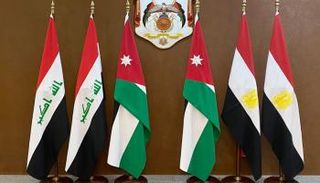 أعلام مصر والأردن والعراق