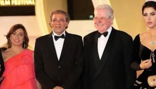 حسين فهمي وخالد يوسف في مهرجان القاهرة السينمائي في دورته الـ44