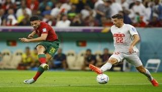 من مباراة البرتغال وسويسرا في كأس العالم