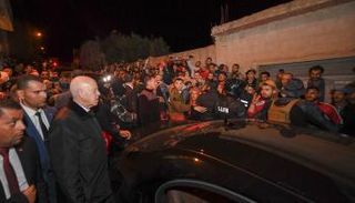 قيس سعيد خلال زيارته للمنيهلة