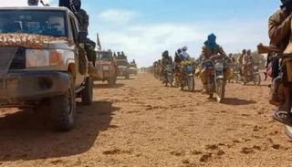 عناصر داعش خلال مبايعة الزعيم الجديد