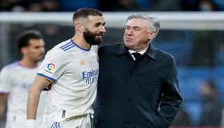 كريم بنزيما وكارلو أنشيلوتي - ريال مدريد