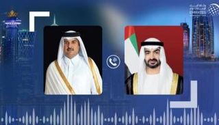 اتصال هاتفي بين الشيخ محمد بن زايد آل نهيان والشيخ تميم بن حمد آل ثاني