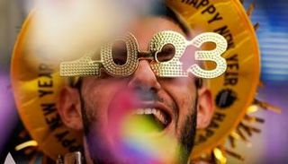 مواطن ألماني يحتفل بالعام الجديد