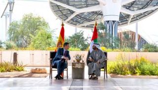 الشيخ محمد بن راشد آل مكتوم مع رئيس وزراء إسبانيا