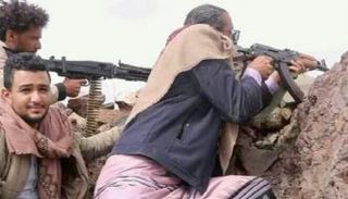 جانب من معارك الجيش اليمني في جبل حبشي بتعز