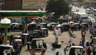 محطة وقود سودانية