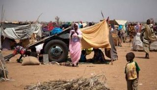 مخيم للنزوح بدارفور