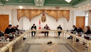 جانب من لقاء وزير الخارجية التونسي والسفراء