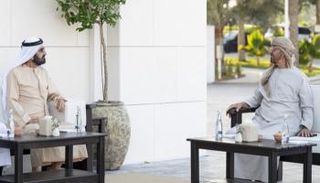 الشيخ محمد بن راشد آل مكتوم والشيخ محمد بن زايد آل نهيان