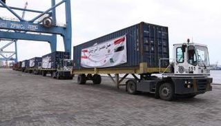 المساعدات المصرية في طريقها إلى لبنان