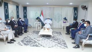 جانب من لقاء حميدتي وموسى فكي