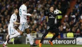 نيمار نجم باريس سان جيرمان ضد ريال مدريد