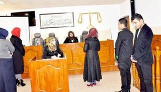 جلسة قضائية للنظر في دعوى طلاق بمحكمة عراقية (أرشيفية)