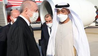 الشيخ محمد بن زايد آل نهيان يستقبل الرئيس التركي