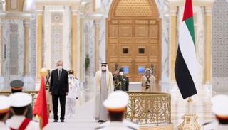 الشيخ محمد بن زايد آل نهيان والرئيس التركي في قصر الوطن