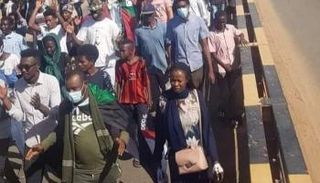 جانب من مظاهرات الخرطوم 