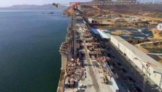 أعمال الإنشاء في سد النهضة الإثيوبي - أرشيفية