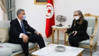 نجلاء بودن مع نائب رئيس البنك الدولي