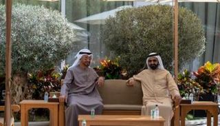 الشيخ محمد بن راشد آل مكتوم والشيخ محمد بن زايد آل نهيان