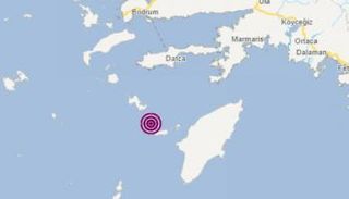 النقطة التي ضربها أحد الزلزالين