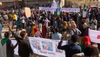 جانب من مظاهرات اليوم بالخرطوم 