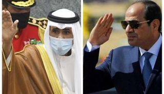 الرئيس المصري وأمير الكويت