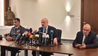 وزير الداخلية اللبناني خلال المؤتمر الصحفي