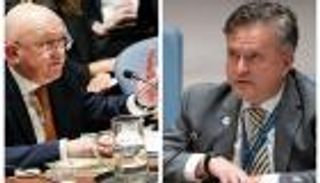 فيديو.. مندوب أوكرانيا يوجه سؤالا "ناريا" لنظيره الروسي بمجلس الأمن