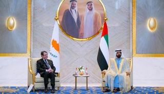 الشيخ محمد بن راشد آل مكتوم يستقبل الرئيس القبرصي