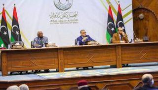 الإخواني الليبي خالد المشري خلال جلسة الخميس