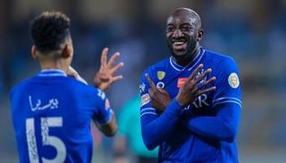 من مباراة الهلال والحزم في الدوري السعودي