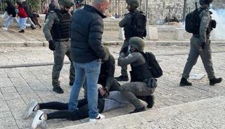 جانب من الاعتقالات في باب العامود بالقدس الشرقية