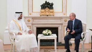 لقاء سابق بين الشيخ محمد بن زايد والرئيس الروسي فلاديمير بوتين