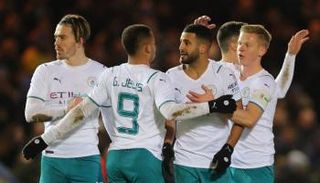 احتفال رياض محرز بهدفه