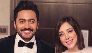 تامر حسني وزوجته بسمة بوسيل