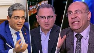 مبروك عطية (يمين) وشريف عامر وطارق سعدة