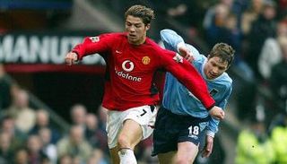 كريستيانو رونالدو في ديربي مانشستر سيتي ومانشستر يونايتد