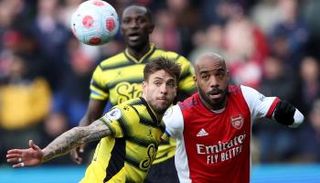 من مباراة أرسنال وواتفورد في الدوري الإنجليزي