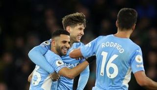 رياض محرز نجم مانشستر سيتي ضد مانشستر يونايتد