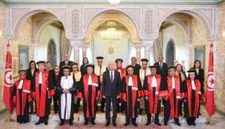 سعيد وسط أعضاء مجالس القضاء 