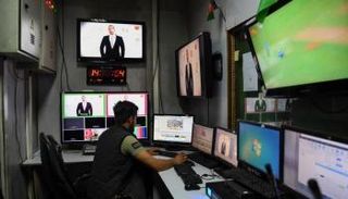 استوديو إحدى القنوات الأفغانية