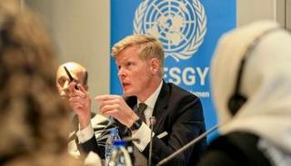 المبعوث الأممي إلى اليمن خلال المشاورات الثنائية في الأردن