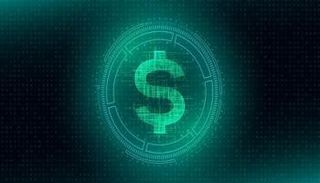 شعار تعبيري للدولار الرقمي