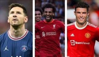 محمد صلاح وليونيل ميسي وكريستيانو رونالدو