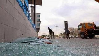 آثار الهجوم الصاروخي الإيراني على أربيل في العراق