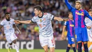 روبرت ليفاندوفسكي نجم بايرن ميونخ أمام برشلونة