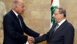 أبو الغيط خلال لقائه الرئيس اللبناني